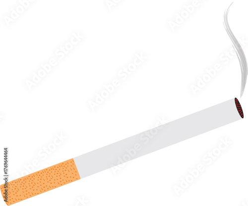 Realistic Cigarette Vector Illustration | Smoking Concept Design