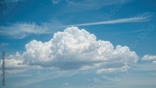Beautiful White Cloud on Blue Sky Nature Background