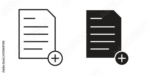 Add document icon simple flat trend modern graphic design abstract logotype