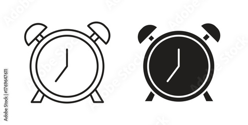 Alarm clock icon simple flat trend modern graphic design abstract logotype