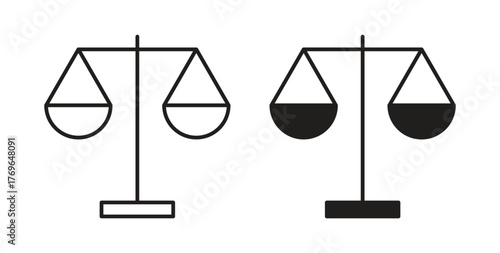 Balance scale icon simple flat trend modern graphic design abstract logotype