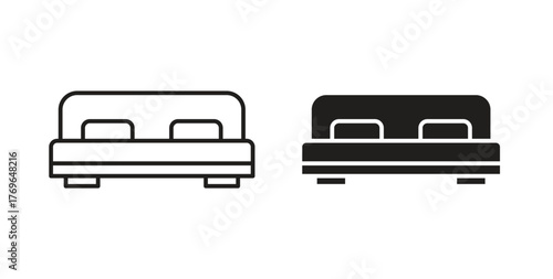 Bed icon simple flat trend modern graphic design abstract logotype
