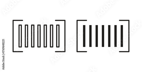 Barcode read icon simple flat trend modern graphic design abstract logotype