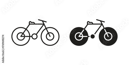 Biking mountain icon simple flat trend modern graphic design abstract logotype