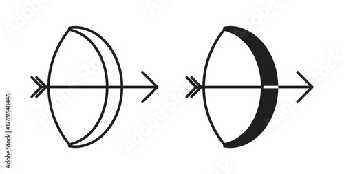 Bow arrow icon simple flat trend modern graphic design abstract logotype