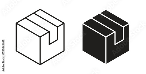 Box icon simple flat trend modern graphic design abstract logotype