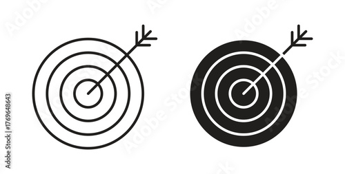 Bullseye icon simple flat trend modern graphic design abstract logotype