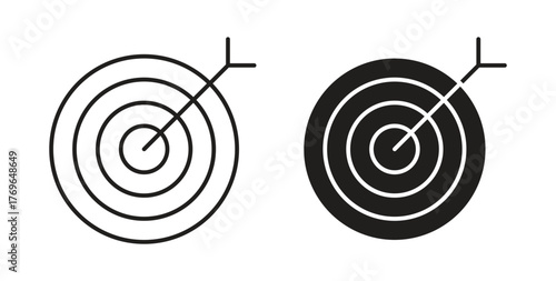 Bullseye pointer icon simple flat trend modern graphic design abstract logotype