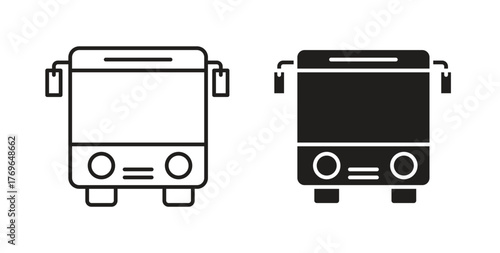 Bus icon simple flat trend modern graphic design abstract logotype