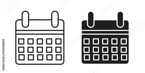 Calendar icon simple flat trend modern graphic design abstract logotype