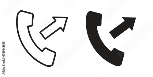 Call outgoing icon simple flat trend modern graphic design abstract logotype