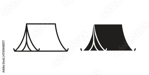 Camping icon simple flat trend modern graphic design abstract logotype