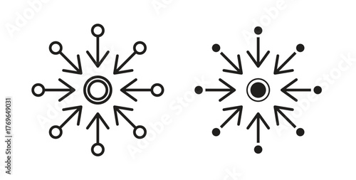 Centralized icon simple flat trend modern graphic design abstract logotype