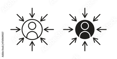 Centric consumer icon simple flat trend modern graphic design abstract logotype