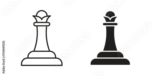 Chess queen icon simple flat trend modern graphic design abstract logotype