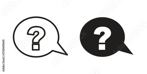 Comment question icon simple flat trend modern graphic design abstract logotype
