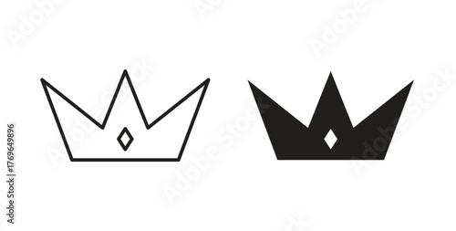Crown icon simple flat trend modern graphic design abstract logotype