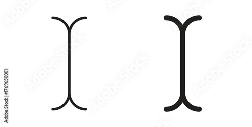 Cursor text icon simple flat trend modern graphic design abstract logotype