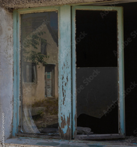 Window of an old abandoned building