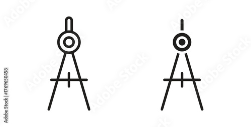 Drafting compass icon simple flat trend modern graphic design abstract logotype