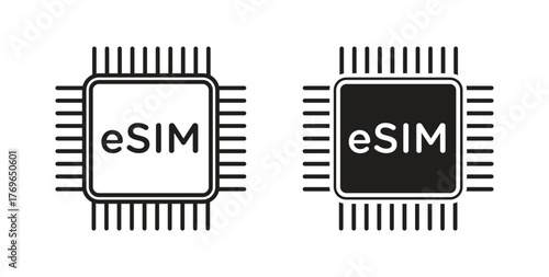 ESIM icon simple flat trend modern graphic design abstract logotype