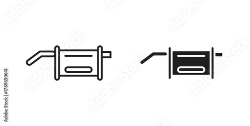 Exhaust pipe icon simple flat trend modern graphic design abstract logotype