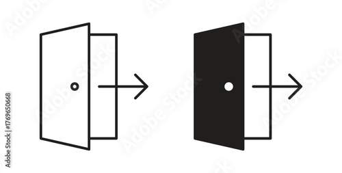 Exit icon simple flat trend modern graphic design abstract logotype