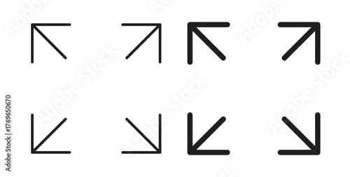 Expand arrows icon simple flat trend modern graphic design abstract logotype