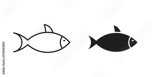 Fish icon simple flat trend modern graphic design abstract logotype