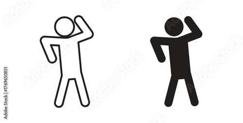 Fitness exercise icon simple flat trend modern graphic design abstract logotype