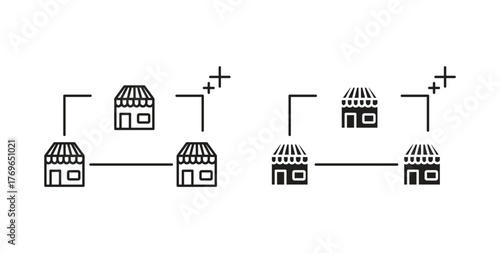 Franchise icon simple flat trend modern graphic design abstract logotype