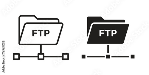 FTP icon simple flat trend modern graphic design abstract logotype