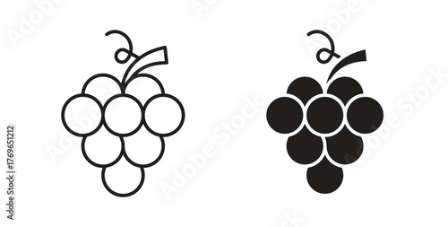 Grape icon simple flat trend modern graphic design abstract logotype
