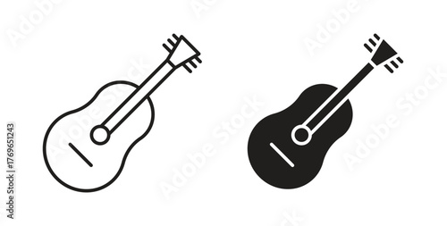 Guitar icon simple flat trend modern graphic design abstract logotype