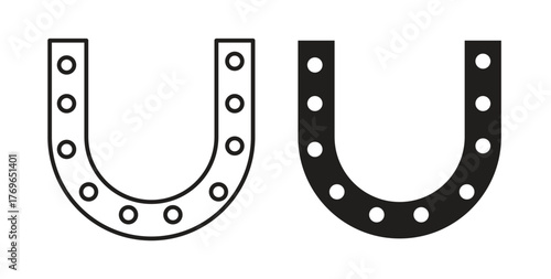Horseshoe icon simple flat trend modern graphic design abstract logotype