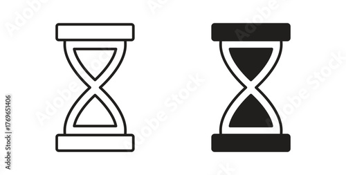 Hourglass end icon simple flat trend modern graphic design abstract logotype