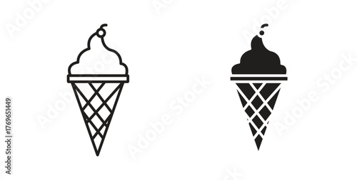 Ice cream icon simple flat trend modern graphic design abstract logotype