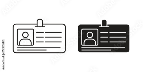 ID badge icon simple flat trend modern graphic design abstract logotype