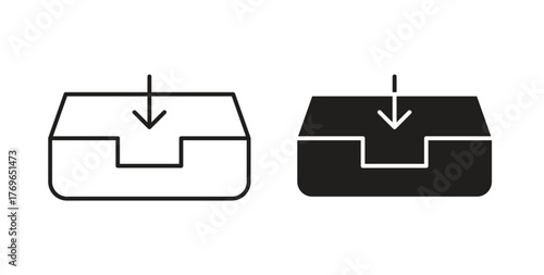 Inbox icon simple flat trend modern graphic design abstract logotype