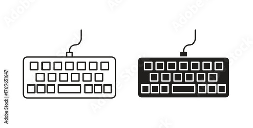 Keyboard icon simple flat trend modern graphic design abstract logotype