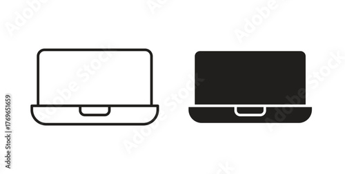 Laptop icon simple flat trend modern graphic design abstract logotype