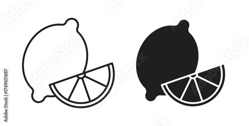 Lemon icon simple flat trend modern graphic design abstract logotype