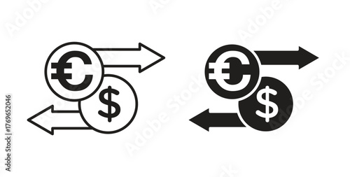 Money exchange icon simple flat trend modern graphic design abstract logotype