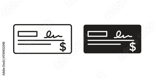 Money check icon simple flat trend modern graphic design abstract logotype