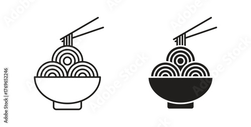Noodles icon simple flat trend modern graphic design abstract logotype