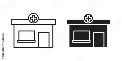 Pharmacy icon simple flat trend modern graphic design abstract logotype
