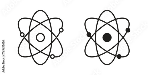 Physics icon simple flat trend modern graphic design abstract logotype