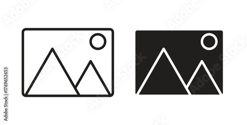 Picture icon simple flat trend modern graphic design abstract logotype