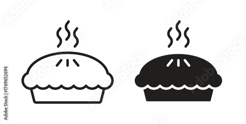 Pie icon simple flat trend modern graphic design abstract logotype