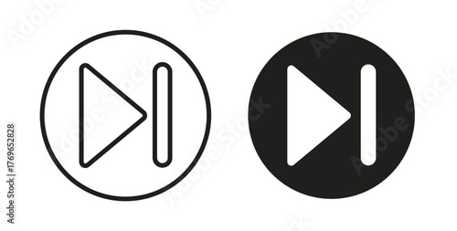 Play pause icon simple flat trend modern graphic design abstract logotype